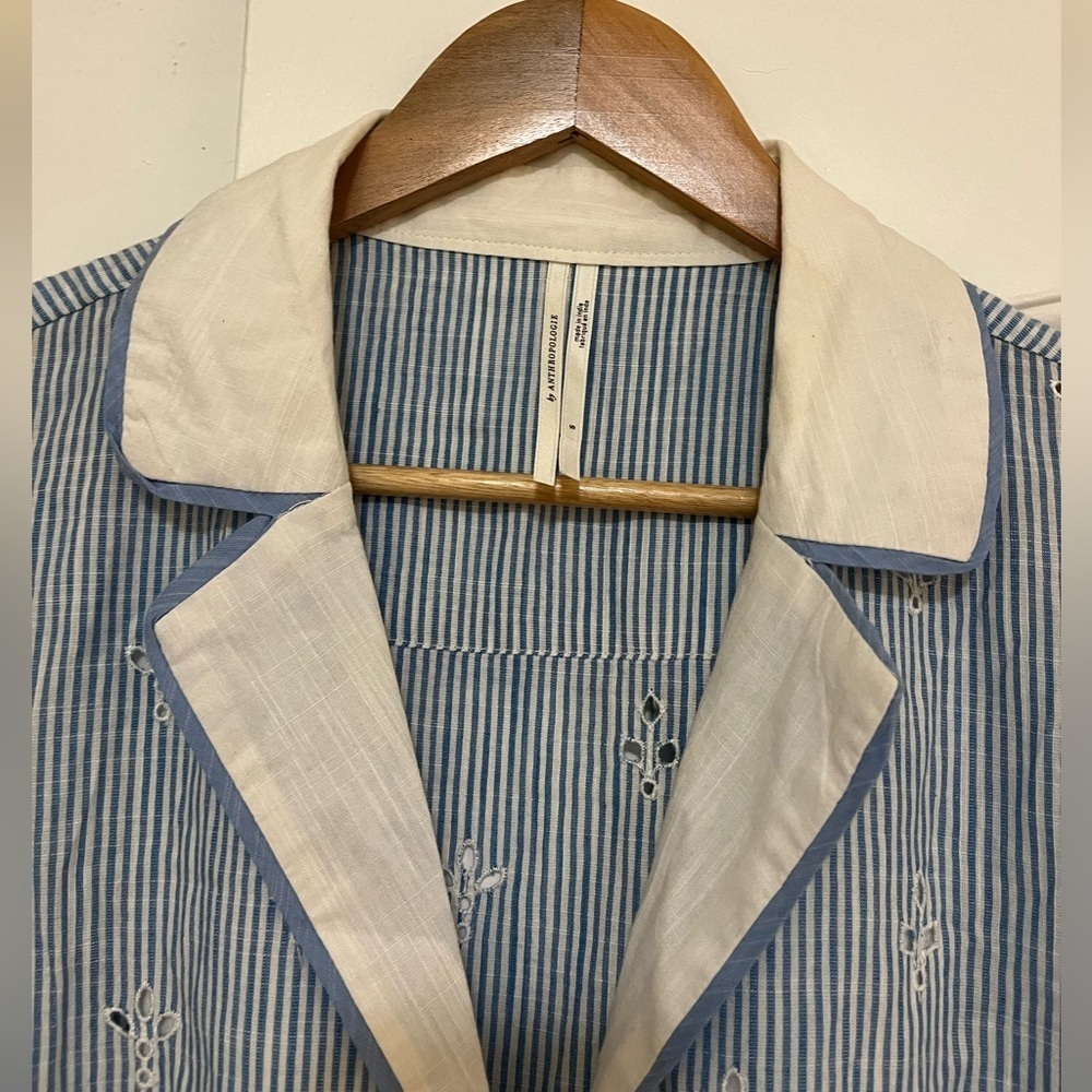 Anthropologie Bijou striped pajama top - Picture 12 of 13